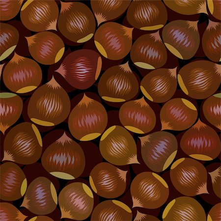 vector seamless brown chestnut snack background pattern Stock Photo - Budget Royalty-Free & Subscription, Code: 400-06073607