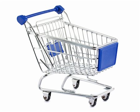 simsearch:400-04321973,k - Shopping cart isolated on white background Stock Photo - Budget Royalty-Free & Subscription, Code: 400-06084003