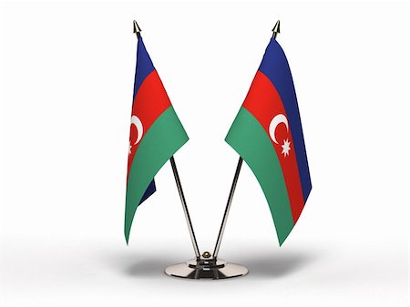Miniature Flag of Azerbaijan  (Isolated with clipping path) Stock Photo - Budget Royalty-Free & Subscription, Code: 400-06084237
