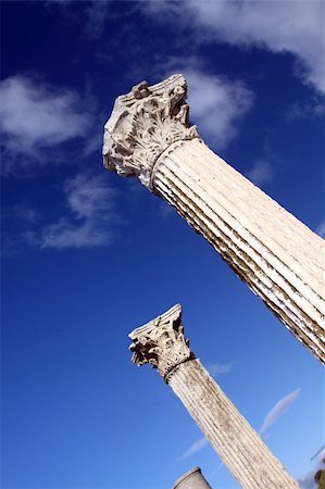 designs for decoration of pillars - ancient column over the sky , Ephesus, Turkey Stock Photo - Budget Royalty-Free & Subscription, Code: 400-06084571
