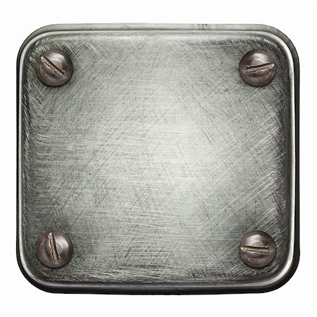 simsearch:400-04915542,k - Square shape metal plate texture with screws. Foto de stock - Super Valor sin royalties y Suscripción, Código: 400-06085616