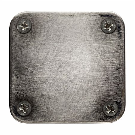 simsearch:400-04915542,k - Square shape metal plate texture with screws. Foto de stock - Super Valor sin royalties y Suscripción, Código: 400-06085621