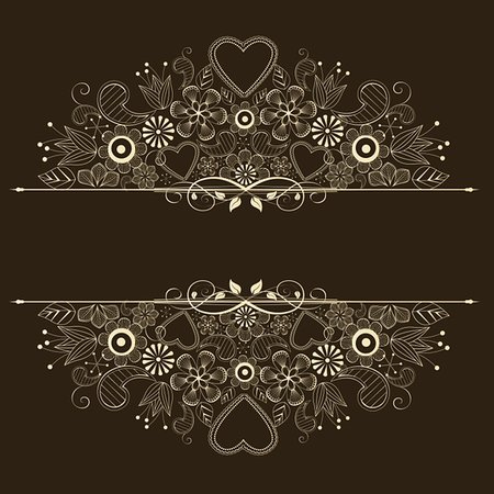 decoration with flowers on brown background Stock Photo - Budget Royalty-Free & Subscription, Code: 400-06086018