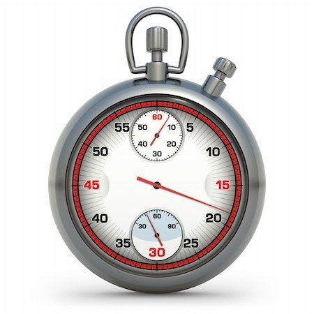 simsearch:400-04206274,k - Stopwatch in 3D illustration. High resolution image on white background. Stock Photo - Budget Royalty-Free & Subscription, Code: 400-06086732