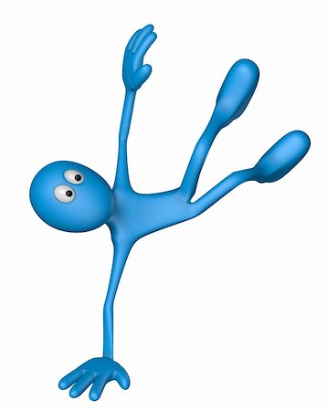 simsearch:400-06073389,k - blue guy is breakdancing - 3d illustration Stock Photo - Budget Royalty-Free & Subscription, Code: 400-06086925