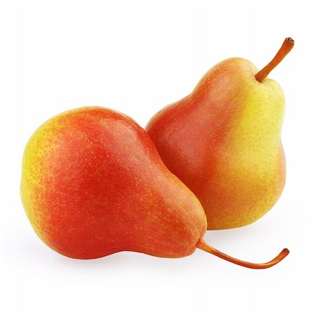 Two ripe red-yellow pear fruits isolated on white background Photographie de stock - Aubaine LD & Abonnement, Code: 400-06087587