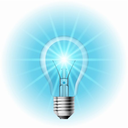 The lamp with the blue light. Illustration on white background for design Stock Photo - Budget Royalty-Free & Subscription, Code: 400-06087762