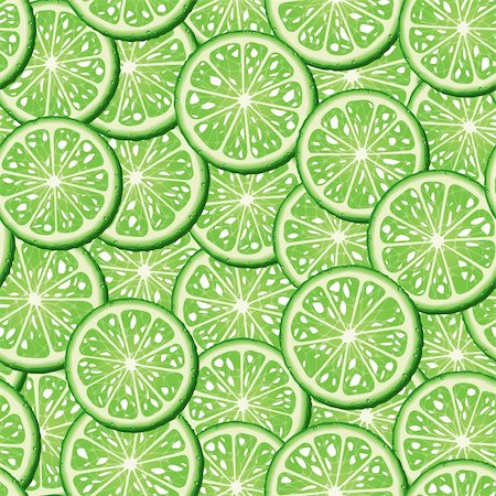 Limes seamless background. Vector illustration Stock Photo - Budget Royalty-Free & Subscription, Code: 400-06089149