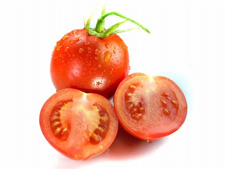 simsearch:400-04393672,k - Fresh Red tomatoes isolated on white background Stock Photo - Budget Royalty-Free & Subscription, Code: 400-06080276