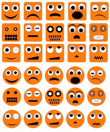 simsearch:400-04790516,k - Set of the various vector emotion icons. This file is vector, can be scaled to any size without loss of quality. Stock Photo - Budget Royalty-Free & Subscription, Code: 400-06080399