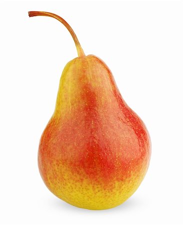 Ripe red-yellow pear fruit isolated on white background Photographie de stock - Aubaine LD & Abonnement, Code: 400-06080664
