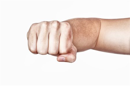 simsearch:400-06172579,k - Hand, fist, elbow. On a white background. Stock Photo - Budget Royalty-Free & Subscription, Code: 400-06080723