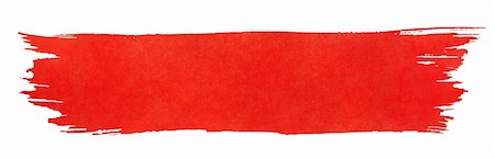 paint brush line art - Red stroke of watercolor paint brush isolated on white Stock Photo - Budget Royalty-Free & Subscription, Code: 400-06082015