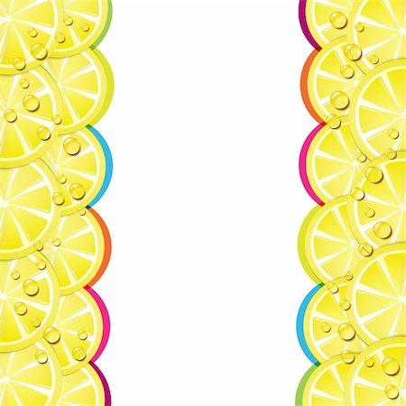simsearch:400-06082374,k - Background with lemon slices Stock Photo - Budget Royalty-Free & Subscription, Code: 400-06082371