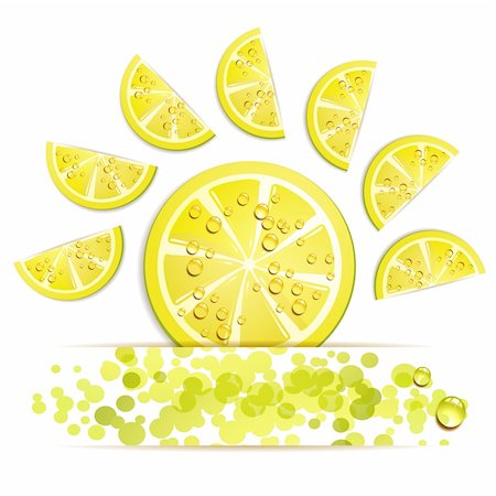 simsearch:400-06082374,k - Slices of lemon in decorated form Stock Photo - Budget Royalty-Free & Subscription, Code: 400-06082380