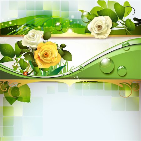 Springtime background with roses Foto de stock - Super Valor sin royalties y Suscripción, Código: 400-06082390