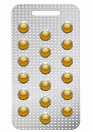 pills vector - illustration of a pack of round pills, isolated on white Stock Photo - Budget Royalty-Free & Subscription, Code: 400-06082665