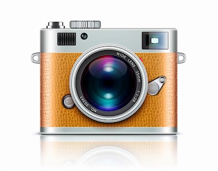 Vector illustration of detailed icon representing retro style camera Stock Photo - Budget Royalty-Free & Subscription, Code: 400-06095834