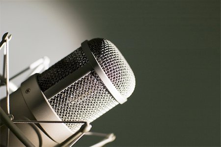 simsearch:400-04630784,k - Microphone in studio. Stock Photo - Budget Royalty-Free & Subscription, Code: 400-06096206