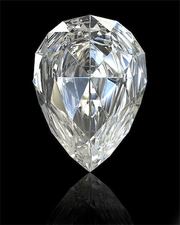 simsearch:694-03783247,k - Pear cut diamond, isolated on black background Stock Photo - Budget Royalty-Free & Subscription, Code: 400-06096532