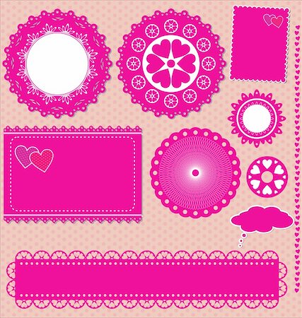 simsearch:400-04672314,k - Image of Vector set lace frames Stock Photo - Budget Royalty-Free & Subscription, Code: 400-06096612