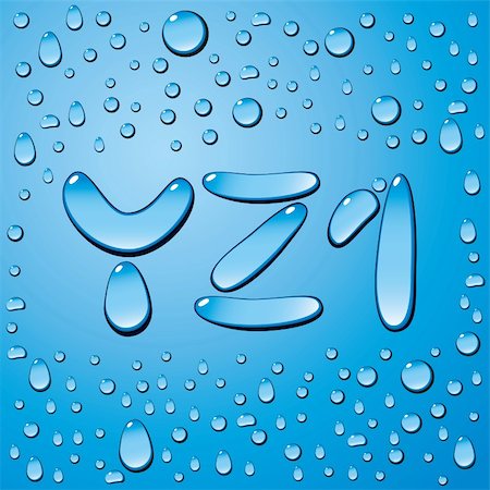 summer text message - Vector set of water drops letters on blue background Foto de stock - Super Valor sin royalties y Suscripción, Código: 400-06096884