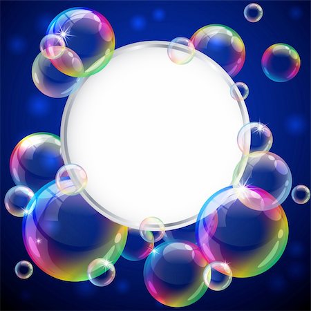 fresh air background - Vector illustration - soap bubbles frame. Eps10 vector file, contains transparent objects and opacity mask. Stock Photo - Budget Royalty-Free & Subscription, Code: 400-06098186