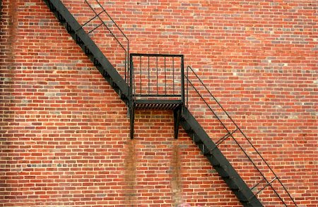 Fire escape on the sife of a building Stock Photo - Budget Royalty-Free & Subscription, Code: 400-06098869