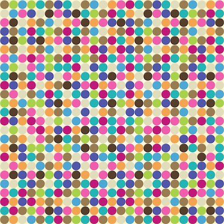 dotted round pattern - Vintage colorful illustration of circle seamless pattern Stock Photo - Budget Royalty-Free & Subscription, Code: 400-06099272