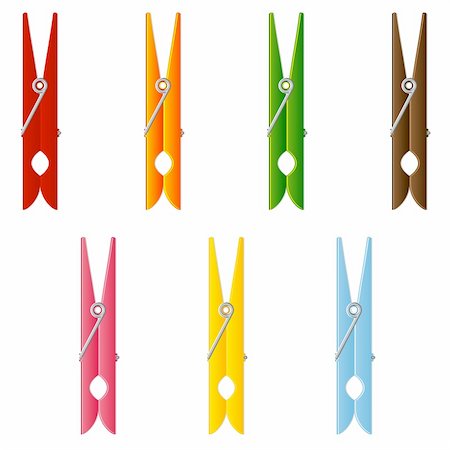 peg - Clothes pin set. Also available as a Vector in Adobe illustrator EPS format, compressed in a zip file. The vector version be scaled to any size without loss of quality. Stock Photo - Budget Royalty-Free & Subscription, Code: 400-06099284