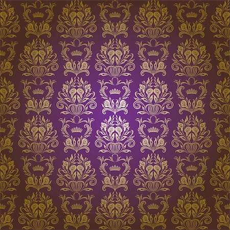 simsearch:400-05879441,k - Damask seamless floral pattern. Flowers on a purple background. EPS 10 Stock Photo - Budget Royalty-Free & Subscription, Code: 400-06091051