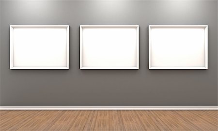 simsearch:400-06091866,k - Illustration of a room with a white frames for a pictures Stock Photo - Budget Royalty-Free & Subscription, Code: 400-06091869