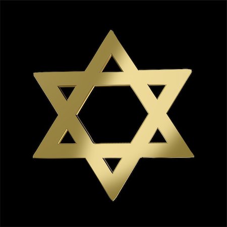 Golden Star of David on black Stock Photo - Budget Royalty-Free & Subscription, Code: 400-06092226