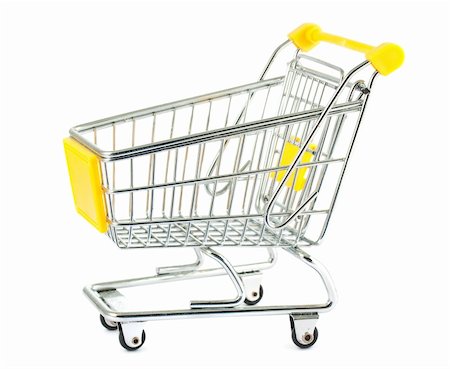 simsearch:400-04321973,k - Empty shopping cart isolated on white background Stock Photo - Budget Royalty-Free & Subscription, Code: 400-06092419