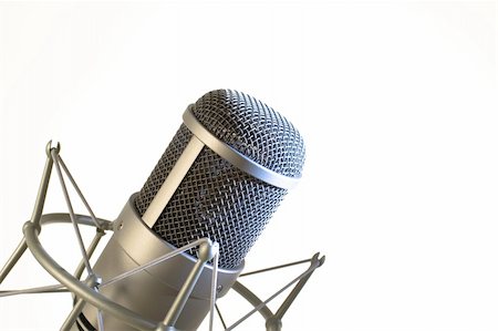 simsearch:400-04630784,k - Microphone on a white background. Stock Photo - Budget Royalty-Free & Subscription, Code: 400-06092696