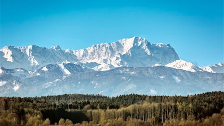 An image of the Zugspitze in Bavaria Germany Stock Photo - Budget Royalty-Free & Subscription, Code: 400-06092760