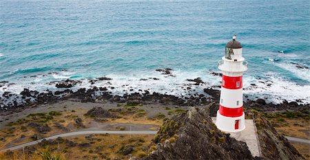 simsearch:400-04272525,k - Panorama of ighthouse at Cape Palliser, North Island, New Zealand Stock Photo - Budget Royalty-Free & Subscription, Code: 400-06093020