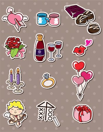 simsearch:400-04335592,k - Valentine's Day stickers Stock Photo - Budget Royalty-Free & Subscription, Code: 400-06093050