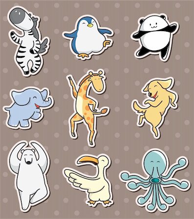 simsearch:400-04242031,k - animal dance stickers Stock Photo - Budget Royalty-Free & Subscription, Code: 400-06093051