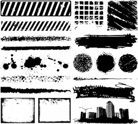 spot paint - Vector grunge frame Photographie de stock - Aubaine LD & Abonnement, Code: 400-06104345