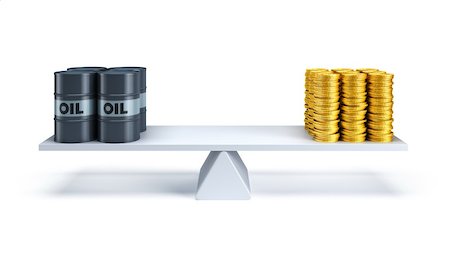 simsearch:400-05002911,k - black oil barrels and money counterbalance each other on the scales Stock Photo - Budget Royalty-Free & Subscription, Code: 400-06105495