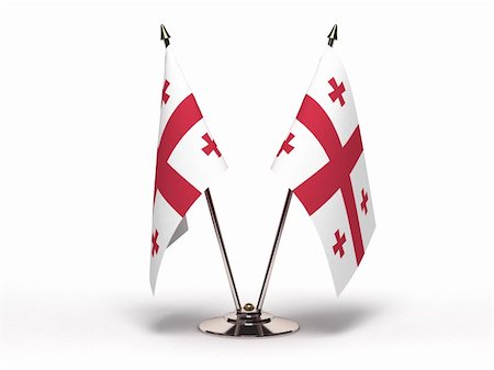 Miniature Flag of Georgia (Isolated with clipping path) Stock Photo - Budget Royalty-Free & Subscription, Code: 400-06105875