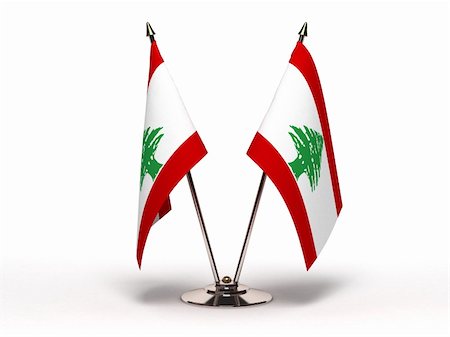 Miniature Flag of Lebanon (Isolated with clipping path) Stock Photo - Budget Royalty-Free & Subscription, Code: 400-06105878