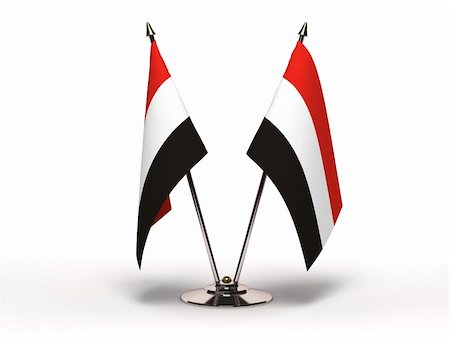 Miniature Flag of Yemen (Isolated with clipping path) Stock Photo - Budget Royalty-Free & Subscription, Code: 400-06105883