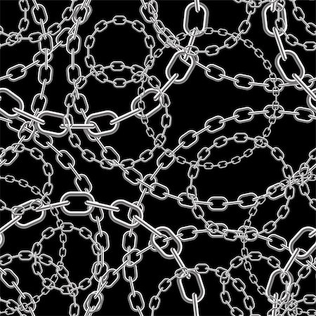 metal chain on black seamless vector background. Stock Photo - Budget Royalty-Free & Subscription, Code: 400-06106283