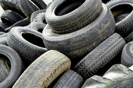 Pile of old tires for rubber recycling Stock Photo - Budget Royalty-Free & Subscription, Code: 400-06107635