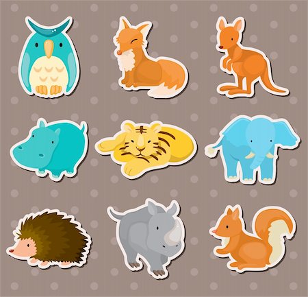 simsearch:400-04242031,k - animal stickers Stock Photo - Budget Royalty-Free & Subscription, Code: 400-06108140