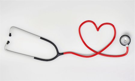 simsearch:400-07222508,k - stethoscope heart shape isolated on white background Photographie de stock - Aubaine LD & Abonnement, Code: 400-06108159