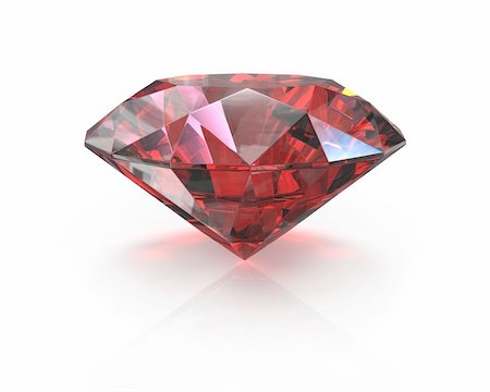 simsearch:694-03783247,k - Round cut ruby, isolated on white background Stock Photo - Budget Royalty-Free & Subscription, Code: 400-06101082