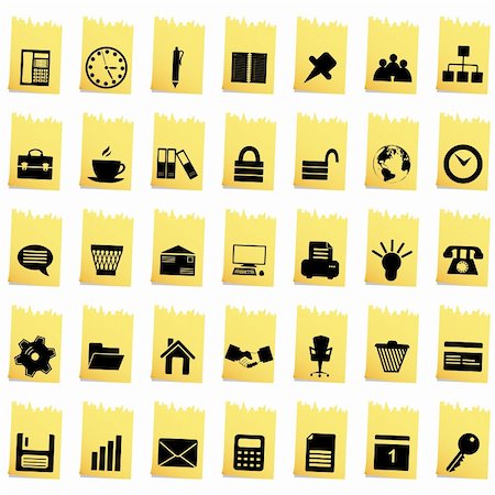 Business and office set of different vector web icons Stock Photo - Budget Royalty-Free & Subscription, Code: 400-06102287
